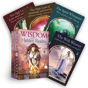 Wisdom of the Hidden Realms Oracle Cards: A 44Card Deck and Guidebook for Spiritual Guidance, Peace, Happiness, and Prosp erity,Used