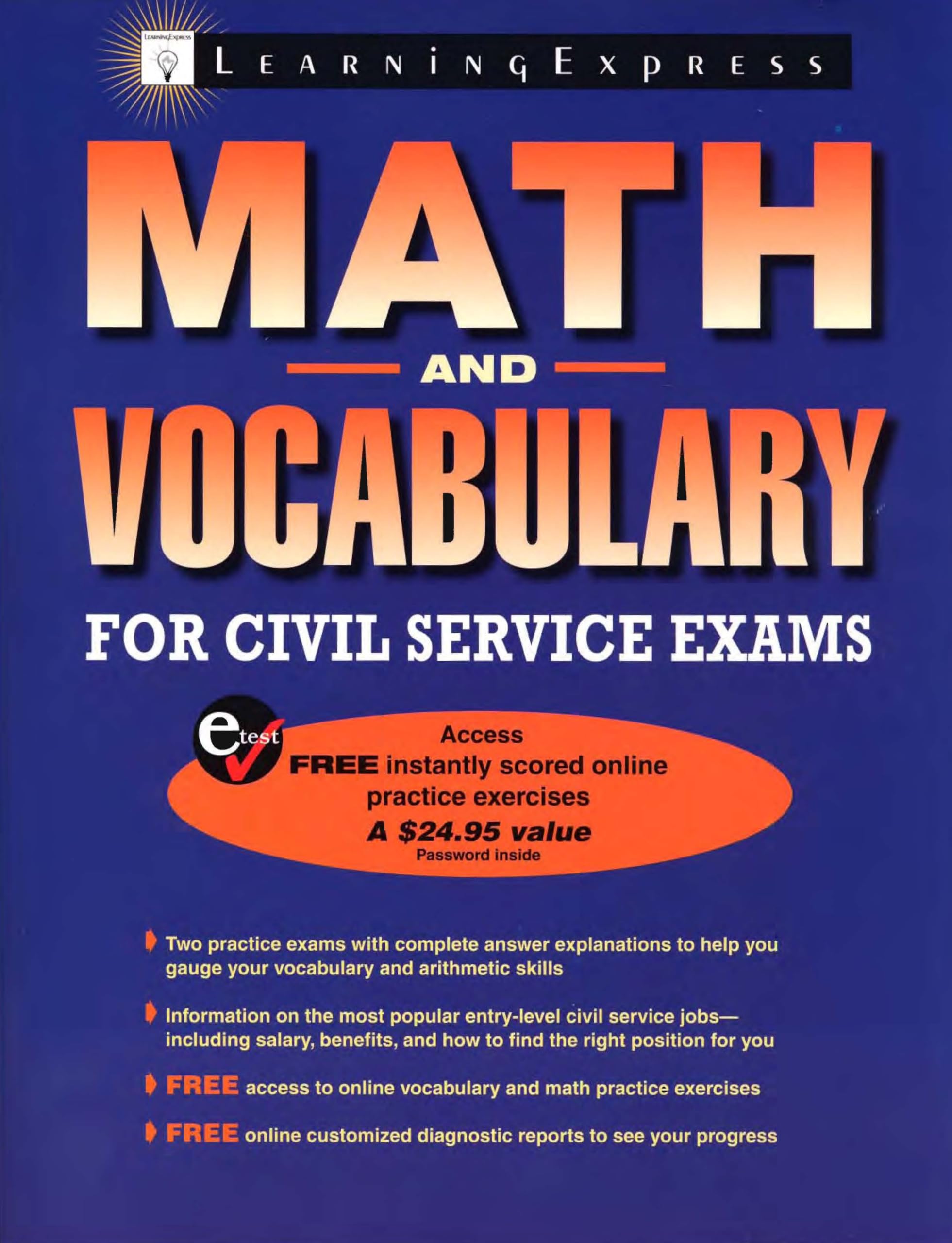 Math and Vocabulary for Civil Service Exams,Used