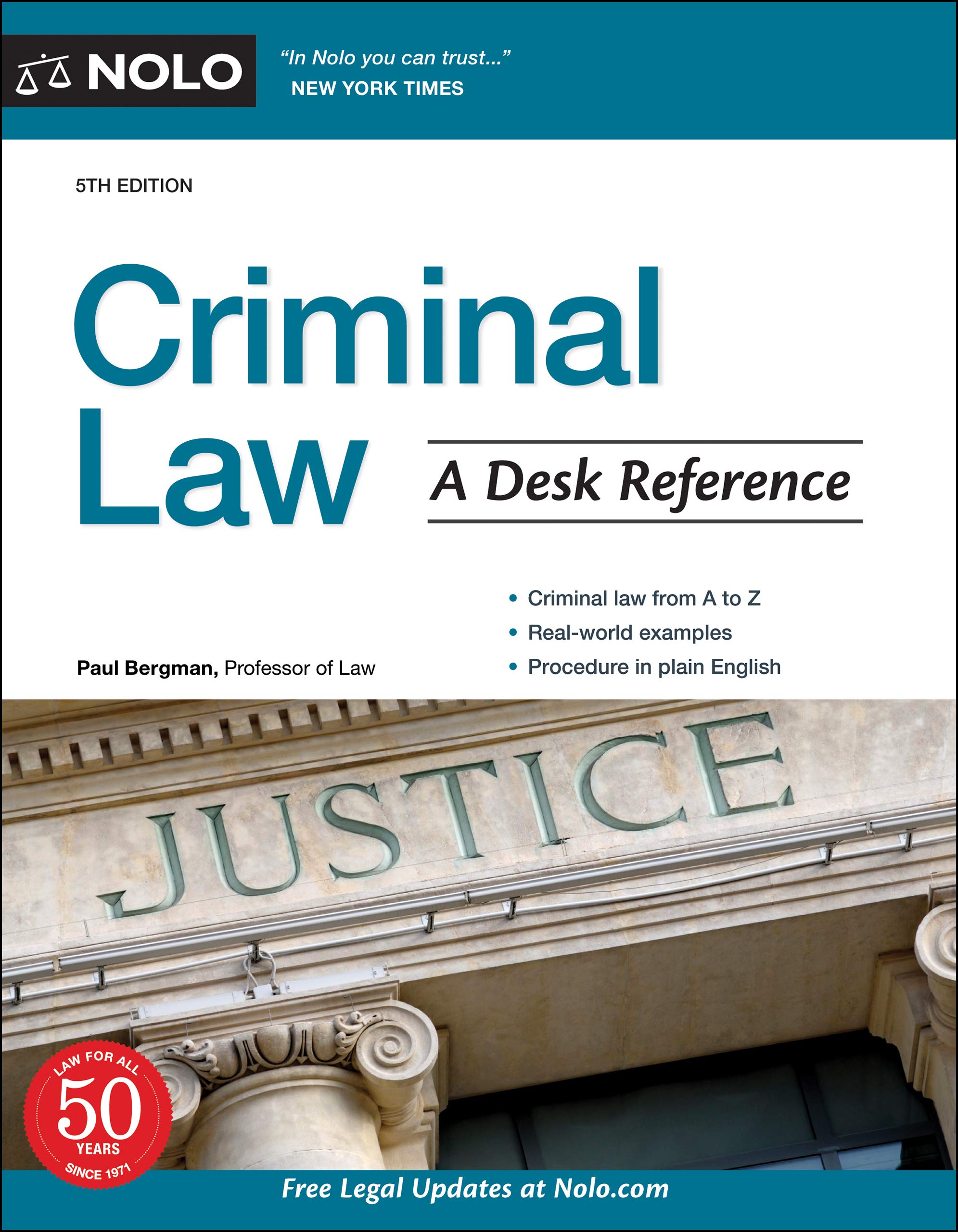Criminal Law: A Desk Reference,Used
