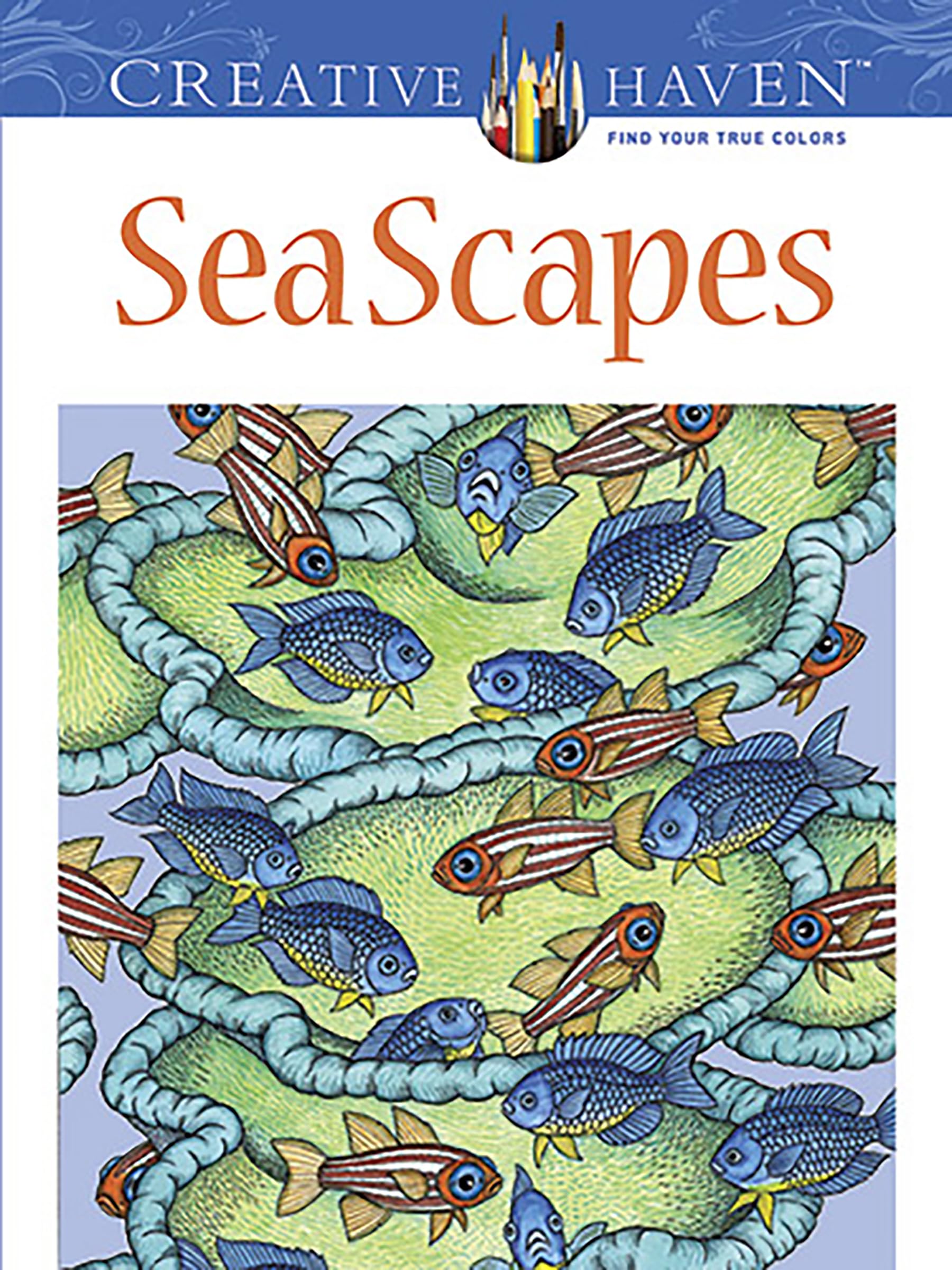 Creative Haven SeaScapes Coloring Book (Creative Haven Coloring Books),Used