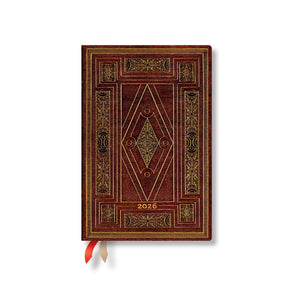 Paperblanks | 2026 First Folio | ShakespeareS Library | 12Month Planner | Mini | Horizontal | Elastic Band | 160 Pg | 100 Gsm