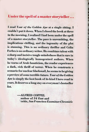 Year of the Golden Ape,Used