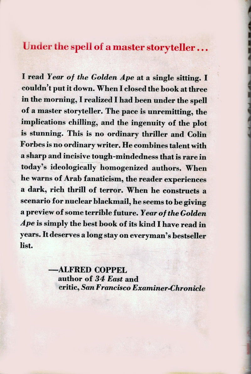 Year of the Golden Ape,Used
