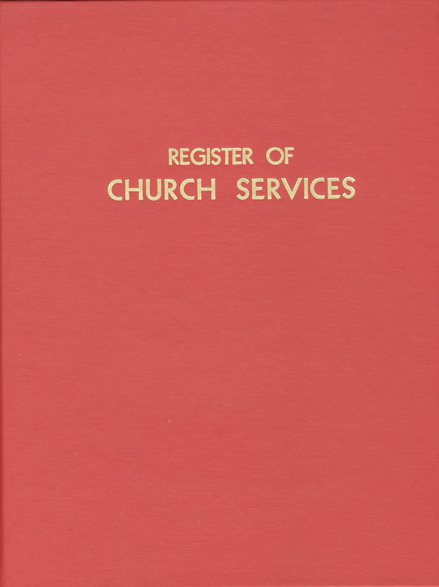 Register Of Church Services: #400