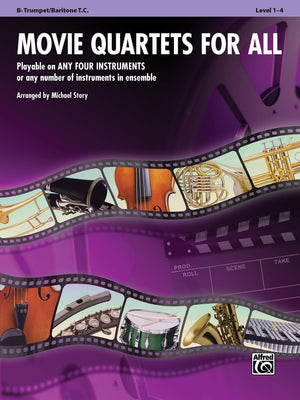 Movie Quartets for All: Bflat Trumpet, Baritone T.C. (For All Series),Used
