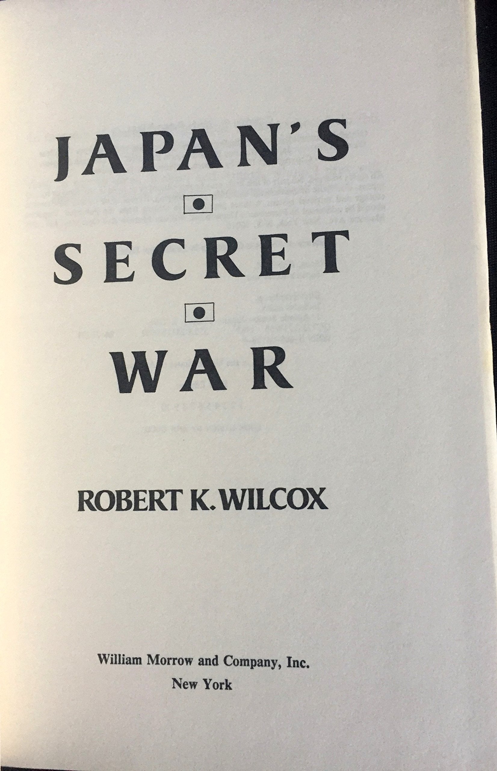 Japan'S Secret War,New