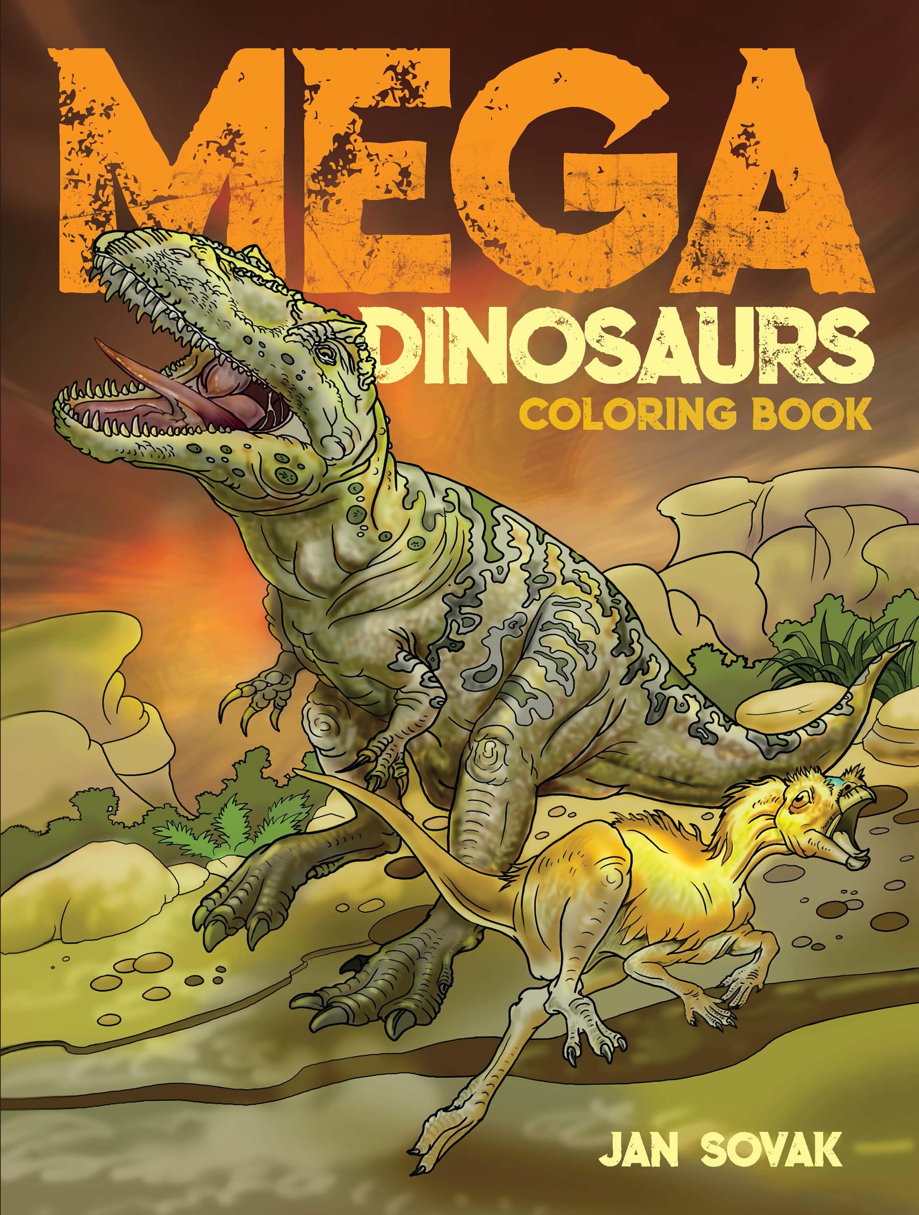 Mega Dinosaurs Coloring Book (Dover Dinosaur Coloring Books),Used