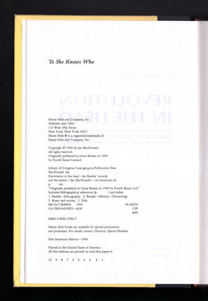 Revolution in the Head: The Beatles' Records and the Sixties,New