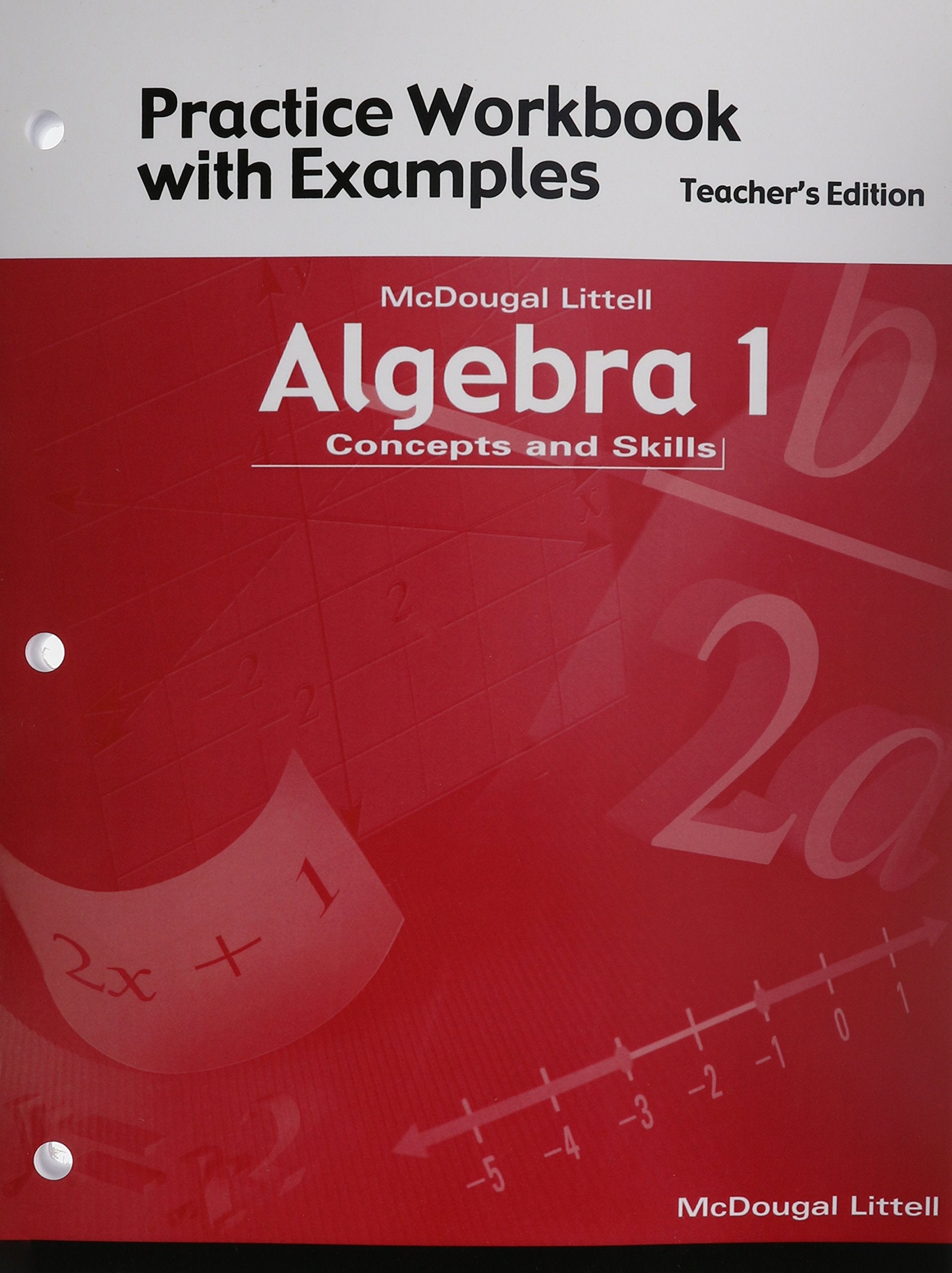 Algebra 1: Concepts and Skills Practice Workbook with Examples, Teacher's Edition,Used