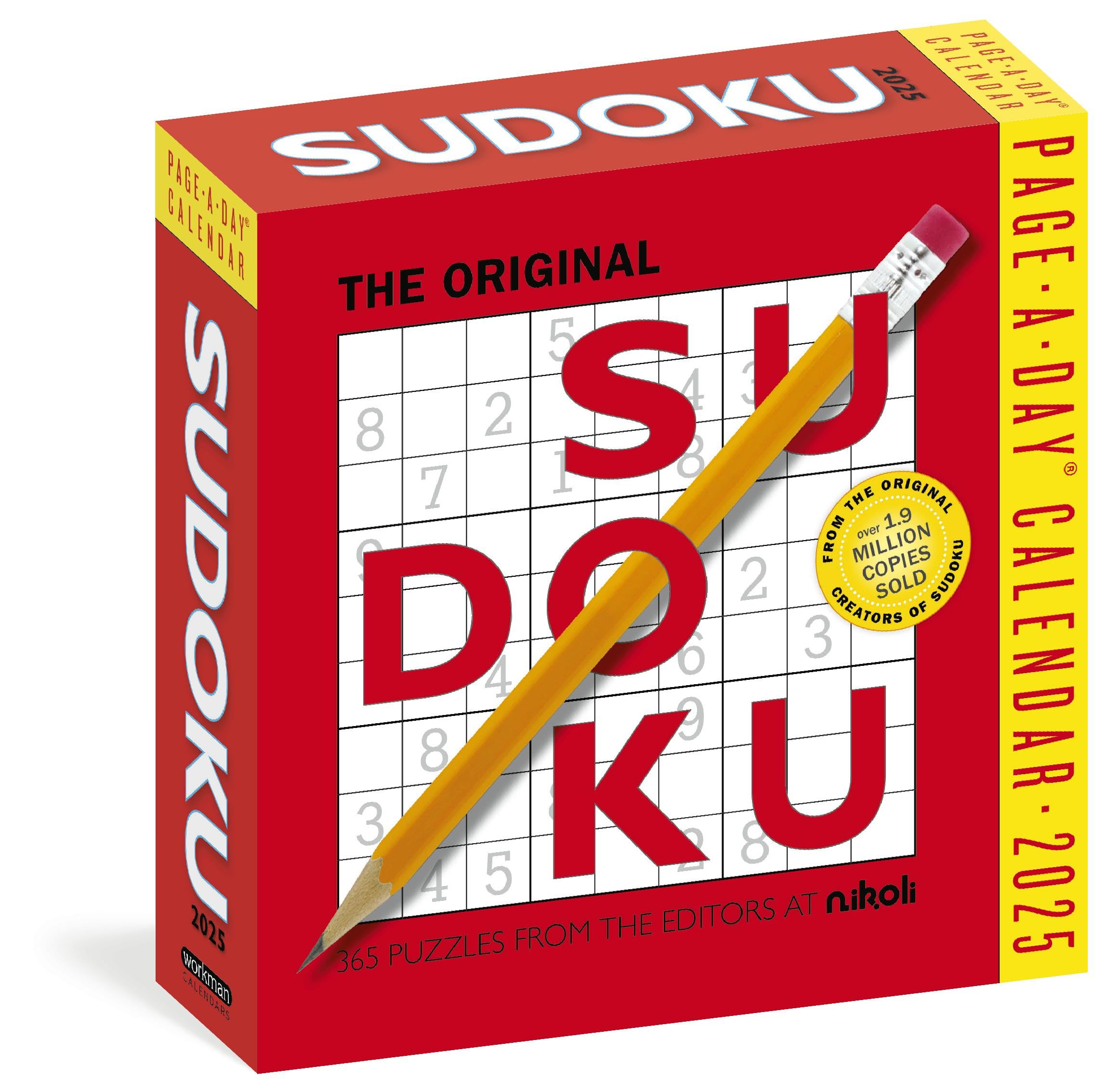 Original Sudoku PageADay Calendar 2025: 365 Puzzles from the Editors at Nikoli