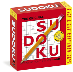 Original Sudoku PageADay Calendar 2025: 365 Puzzles from the Editors at Nikoli