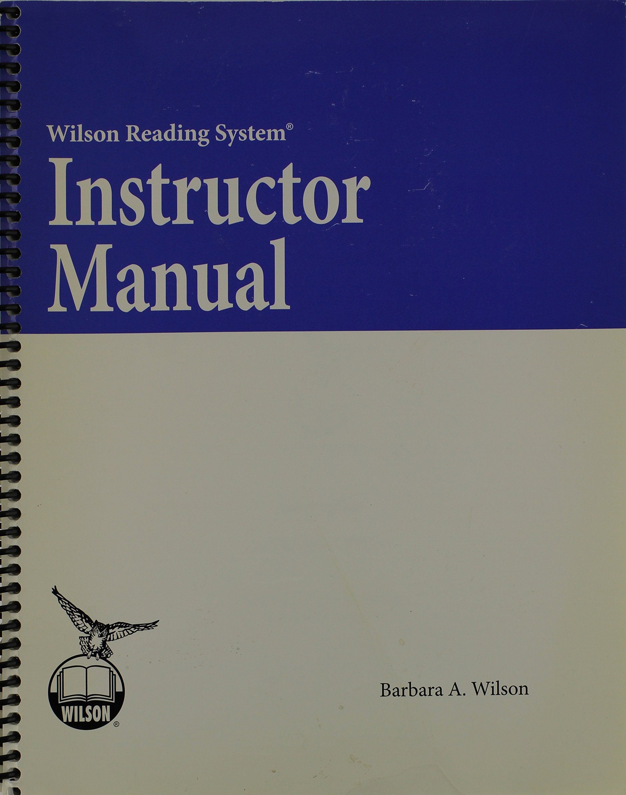 Instructor Manual (Wilson Reading System),New