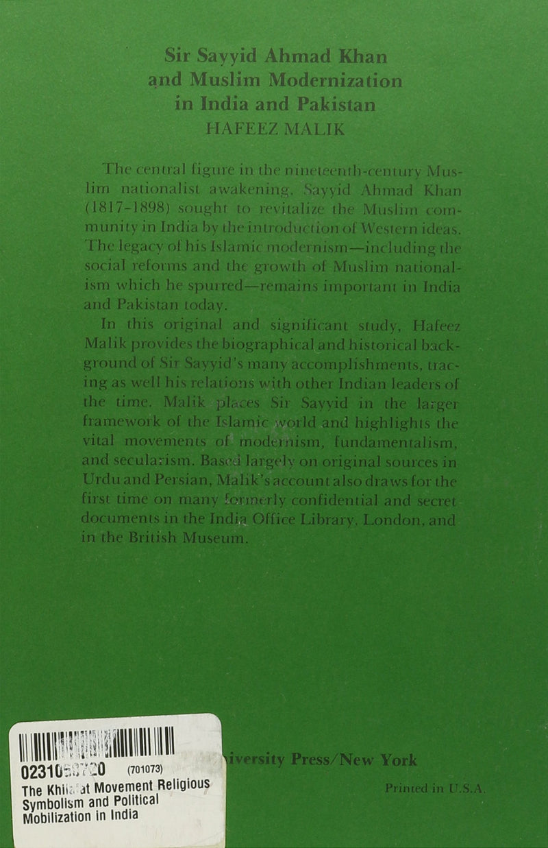 The Khilafat Movement Religious Symbolism and Political Mobilization in India,Used