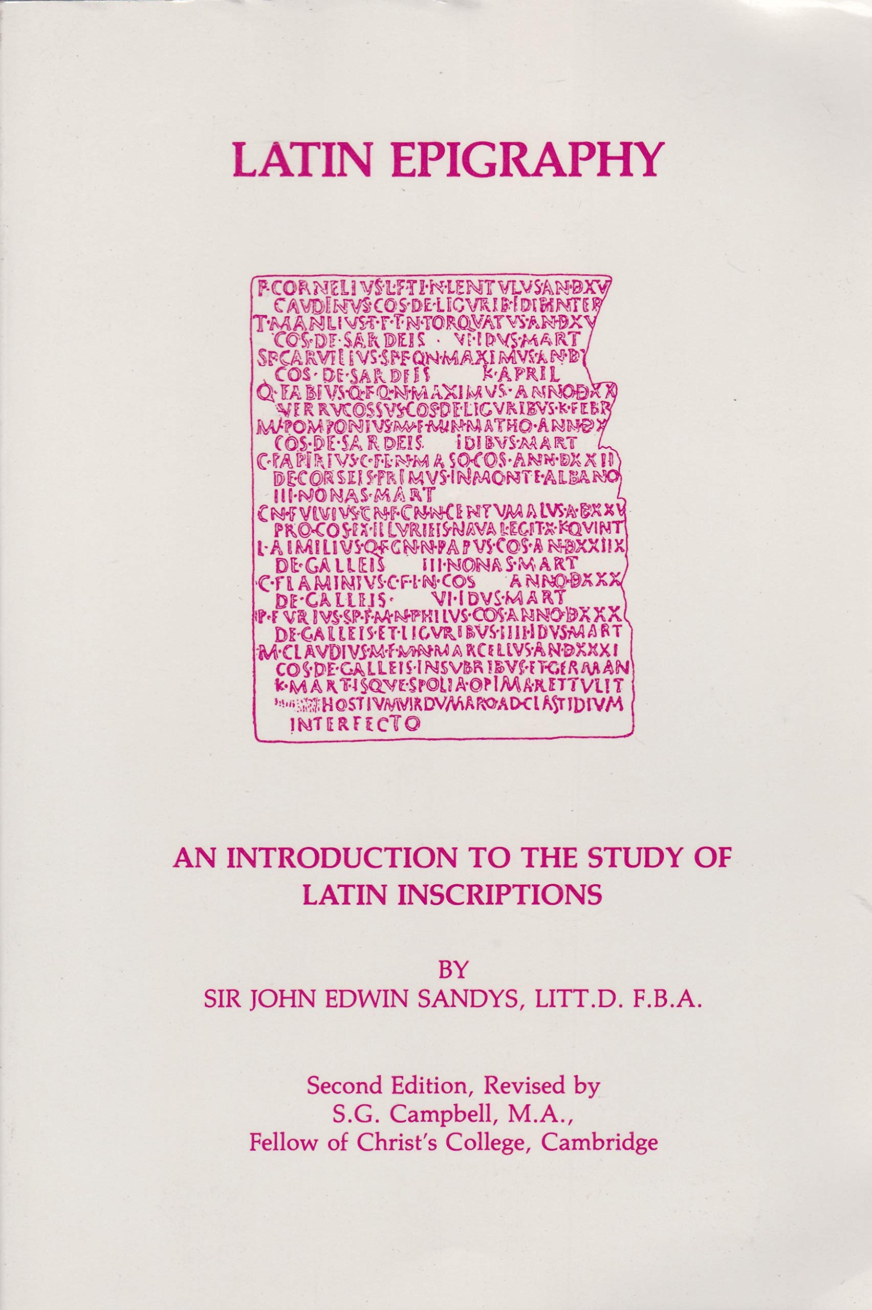 Latin Epigraphy,Used
