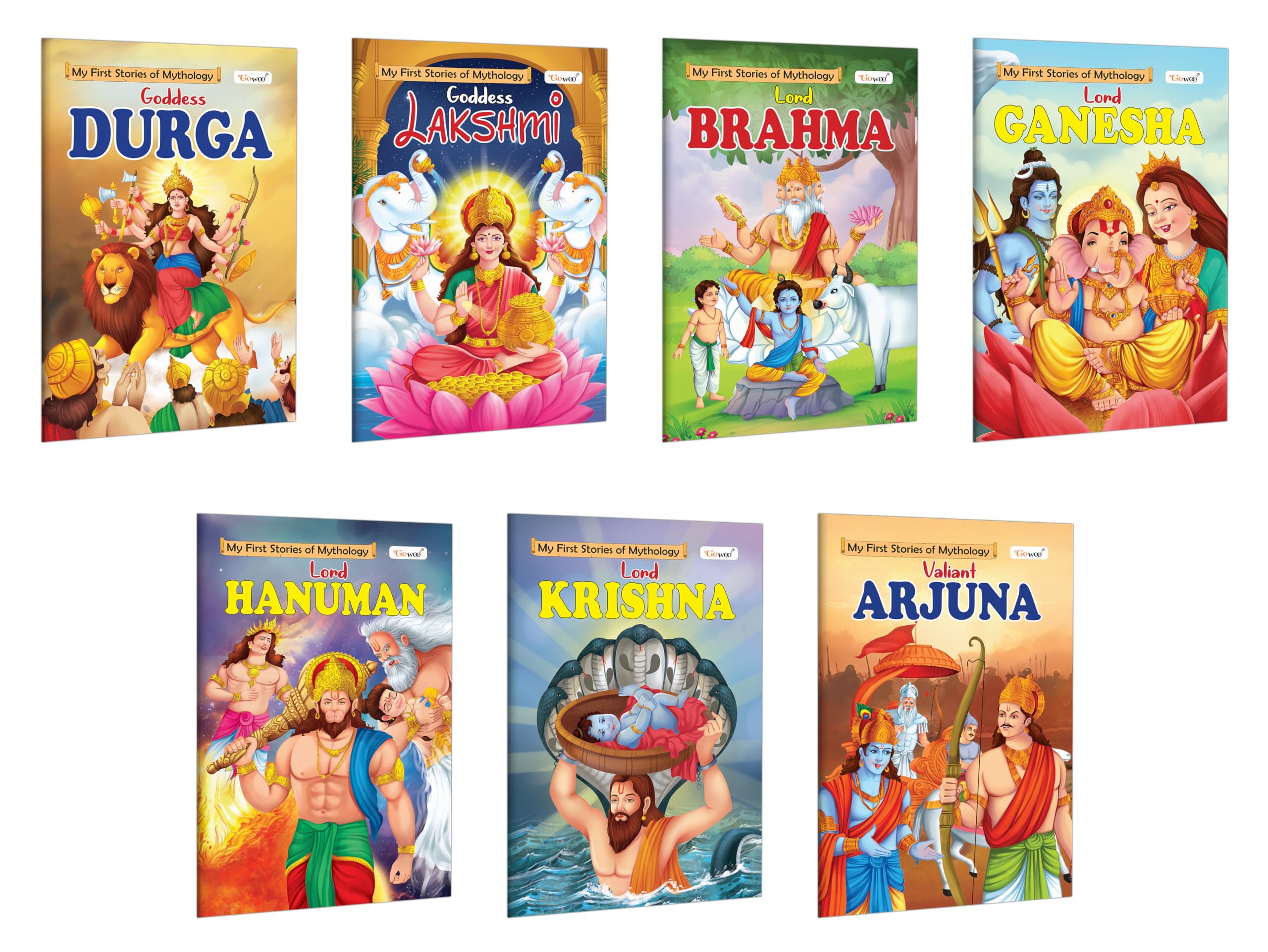 My First Mythology Story : Arjun, Brahma, Durga, Ganesha, Hanuman And More - Educational Childrens Storybooks, Mythological Tales For Kids | Pack Of 7 Books