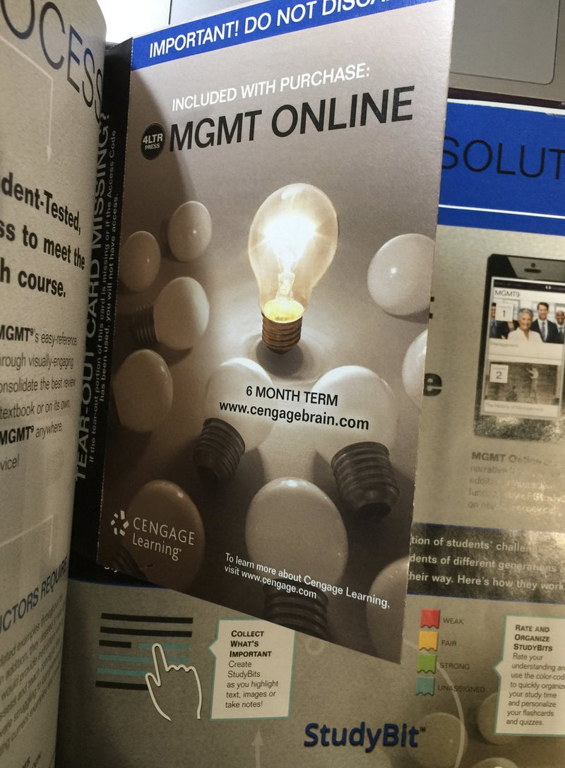 MGMT (with MGMT Online, 1 term (6 months) Printed Access Card) (New, Engaging Titles from 4LTR Press),Used