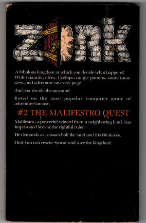 Malifestro Quest: Zork No 2,Used