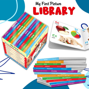 My First Learning Library Box (Red Edition) : Kids First Little Library, Board Book For Kids, Early Learning Books, Picture Book Collection, Box Set Of 12 Board Books