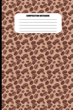 Composition Notebook: Coffee Beans Pattern with Textile Texture Look (100 Pages, College Ruled),Used