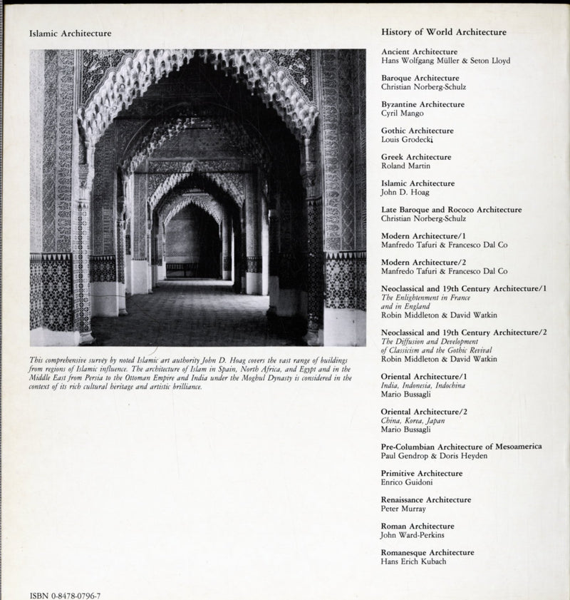 Islamic Architecture (History of World Architecture),New