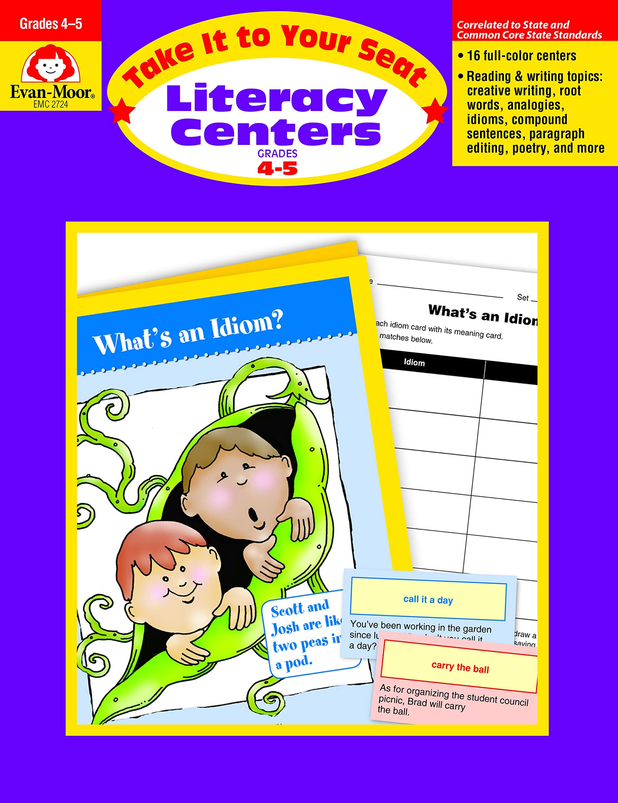 Take It to Your Seat Literacy Centers, Grades 45,Used