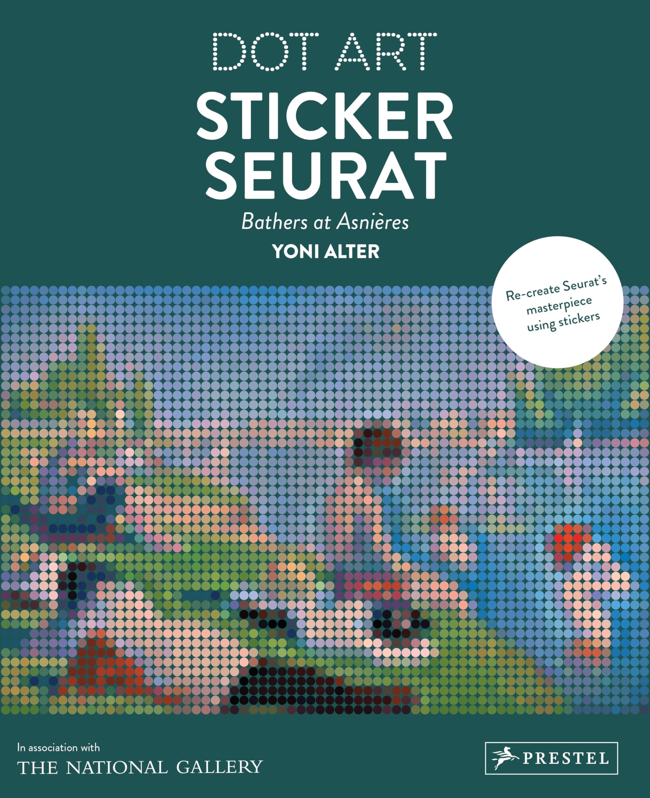 Sticker Seurat: Bathers at Asnieres Dot Art,Used