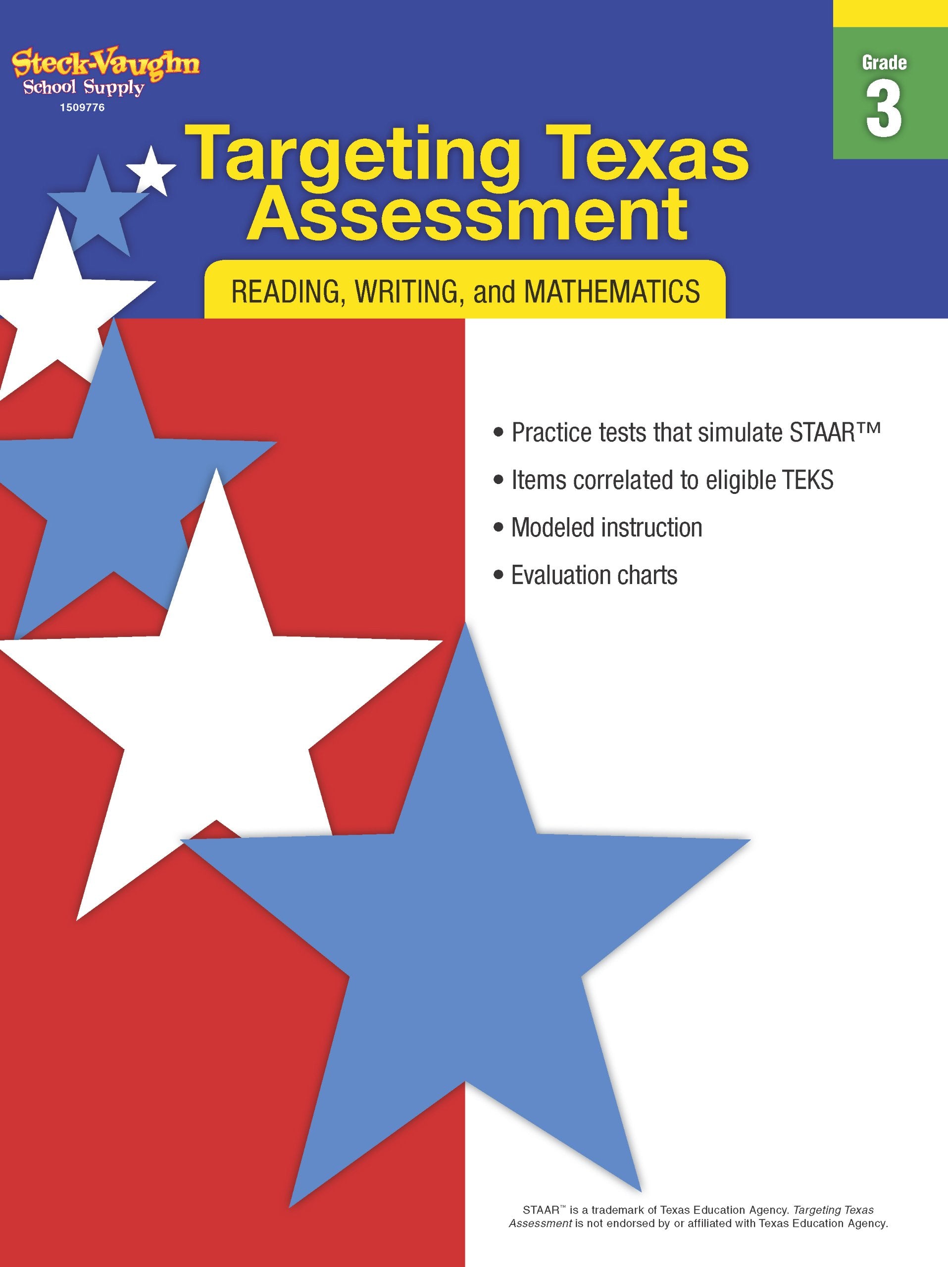 Targeting Texas Assessment: Reproducible Grade 3,Used