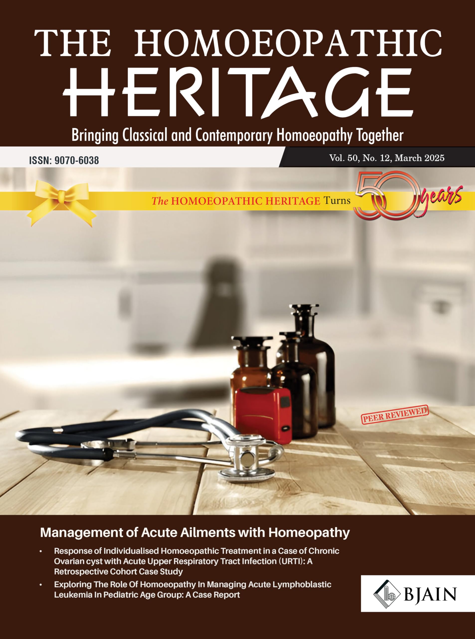 The Homoeopathic Heritage - Bringing Classical And Contemporary Homoeopathy Together (March 2025)