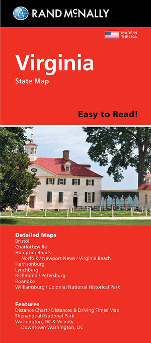 Rand Mcnally Easy To Read Folded Map: Virginia State Map