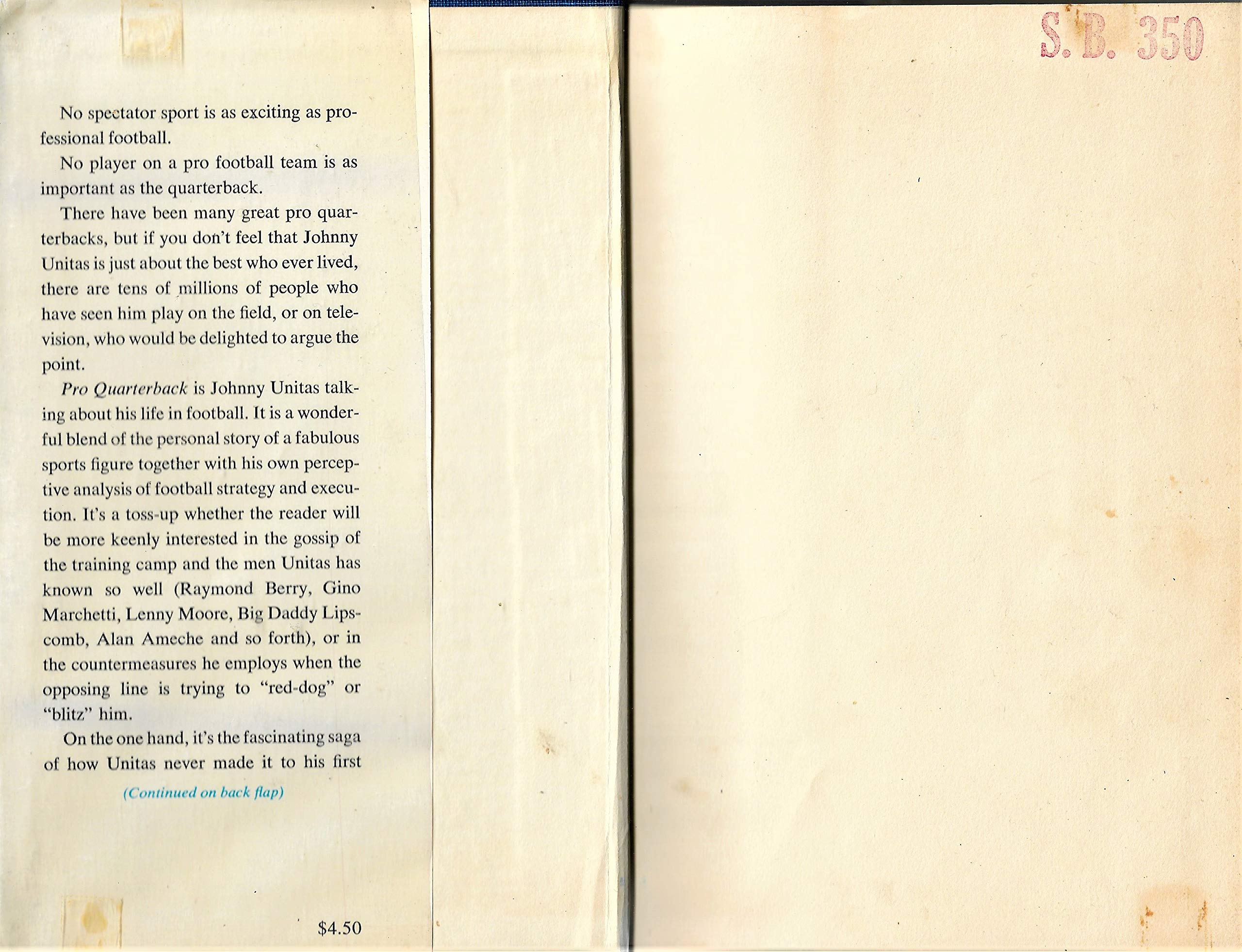 Pro Quarterback: My Own Story,Used