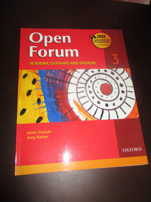 Open Forum 3 Student Book: Academic Listening and Speaking (Open Forum Series),Used