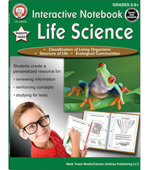 Mark Twain  Interactive Notebook: Life Science, Grades 5  8,Used