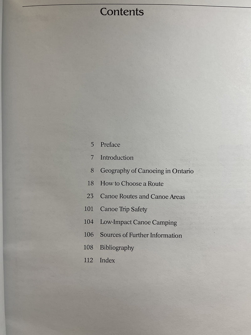 Canoe Routes of Ontario (Revised),Used