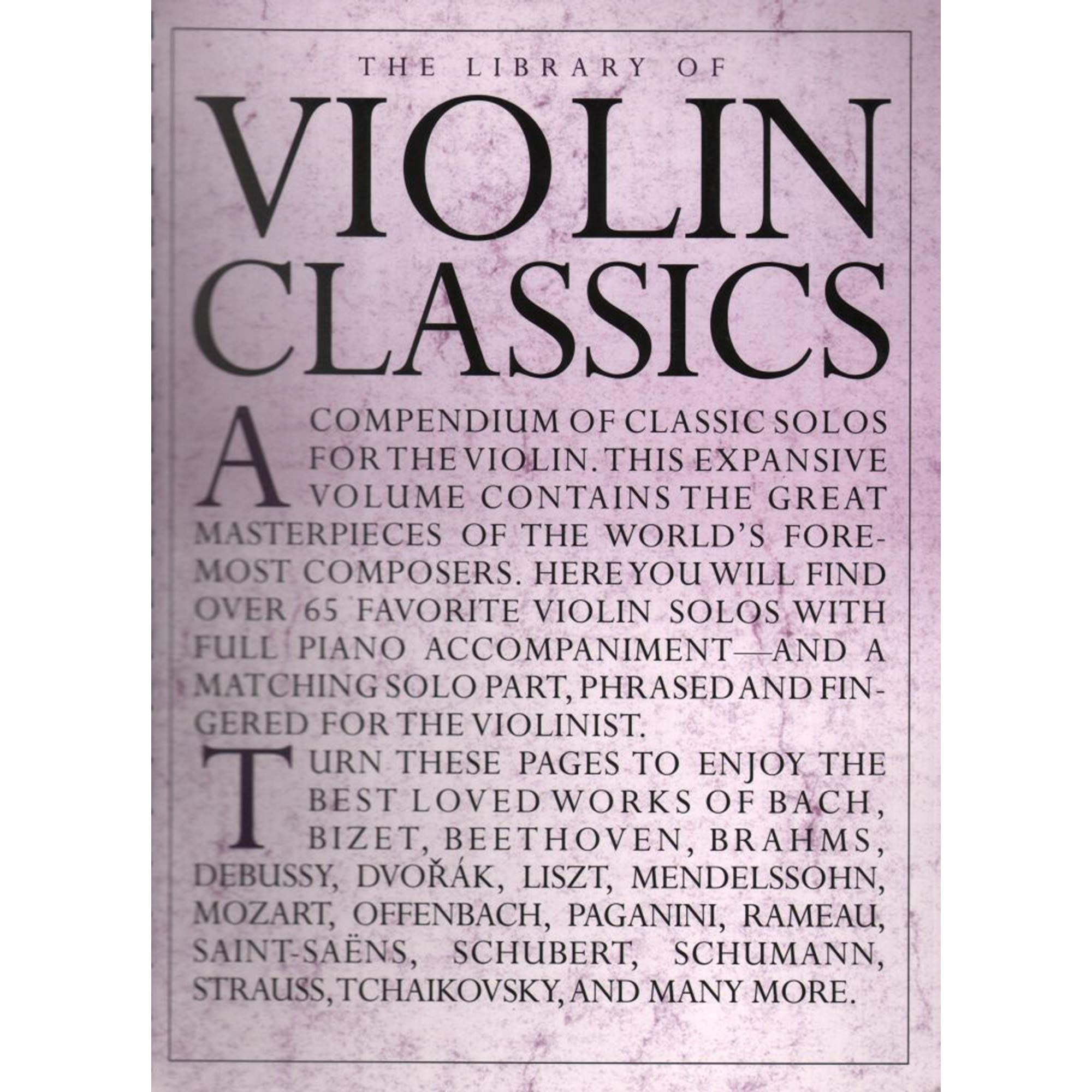 The Library Of Violin Classics With Violin Solo Book,New