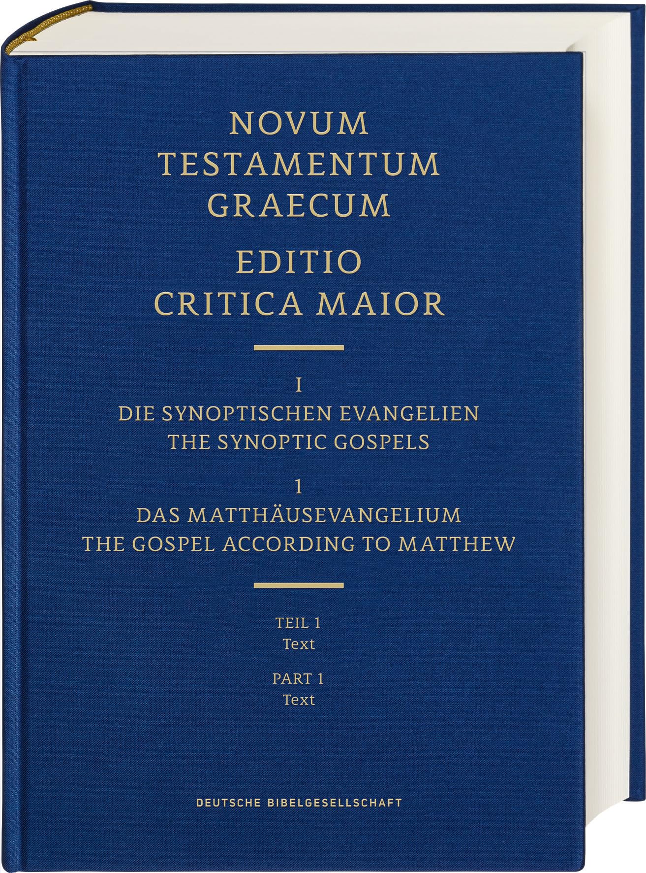 Novum Testamentum Graecum, Editio Critica Maior (Ecm) I.1/1: The Gospel According To Matthew, Text