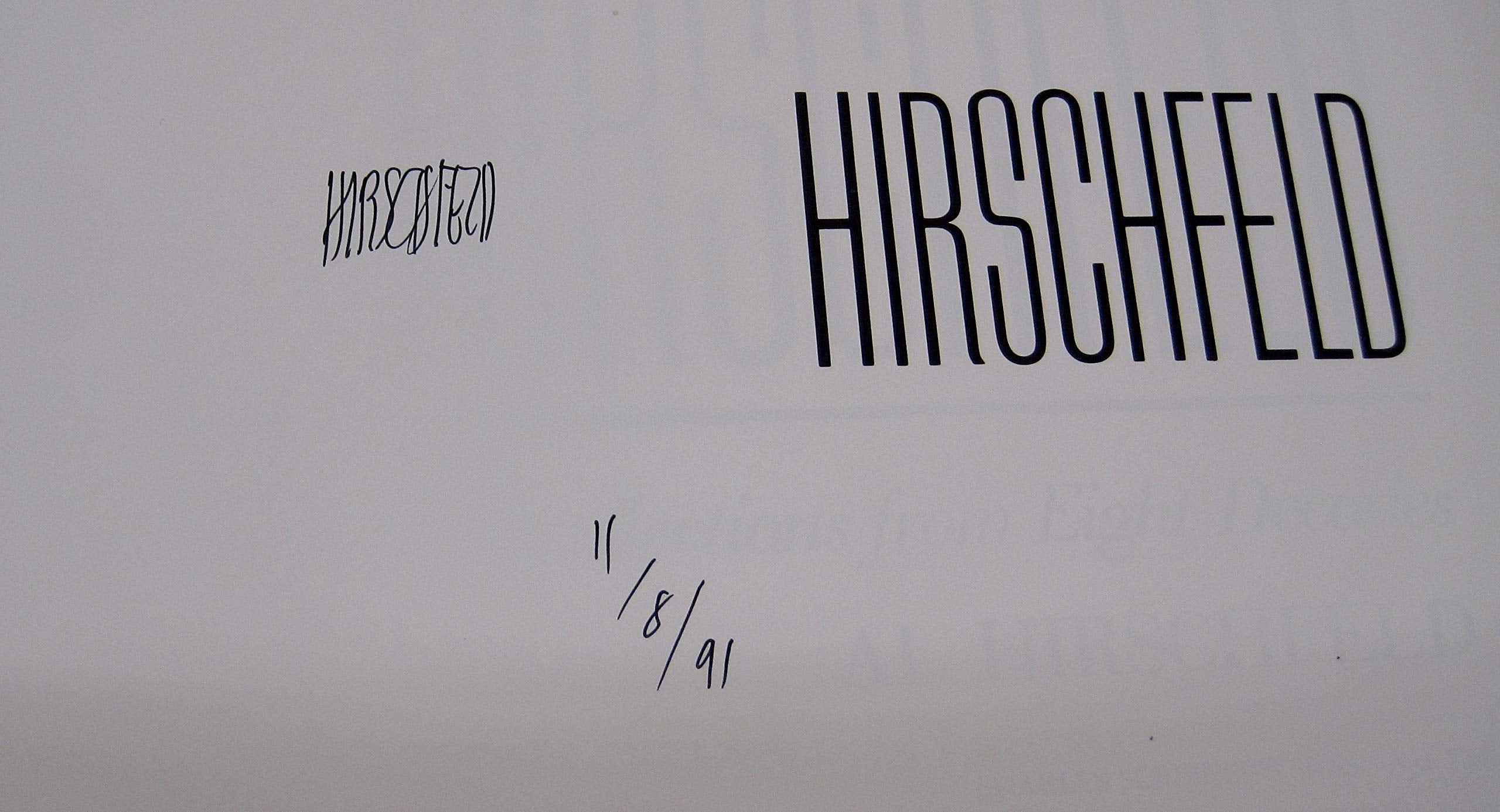 Hirschfeld: Art and Recollections From Eight Decades,Used