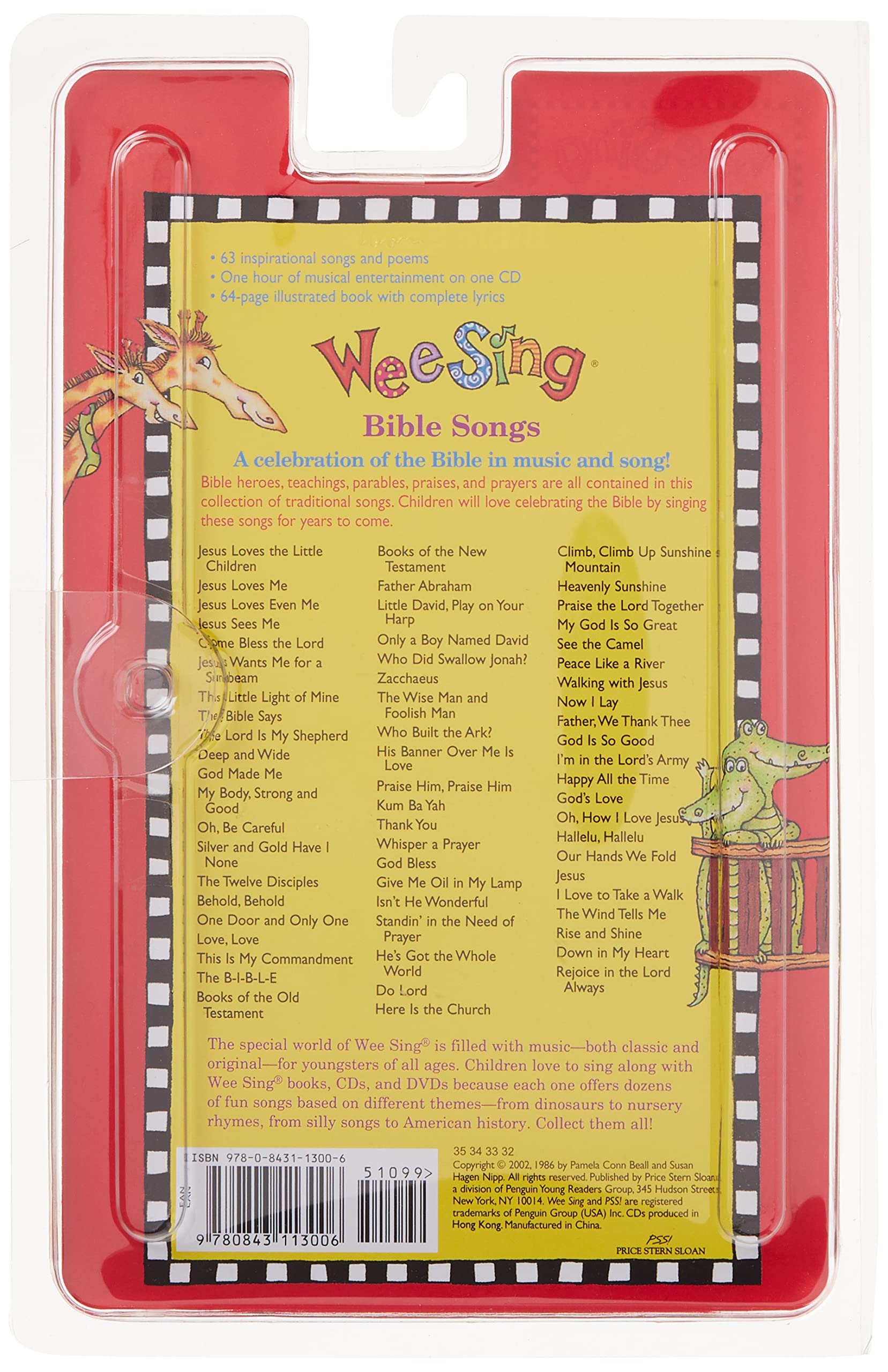 Wee Sing Bible Songs (Wee Sing) Cd And Book Edition,Used