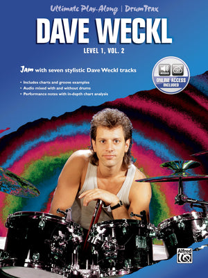 Ultimate Playalong Drum Trax Dave Weckl, Level 1, Vol 2: Jam With Seven Stylistic Dave Weckl Tracks, Book & Online Audio (Ultim,New