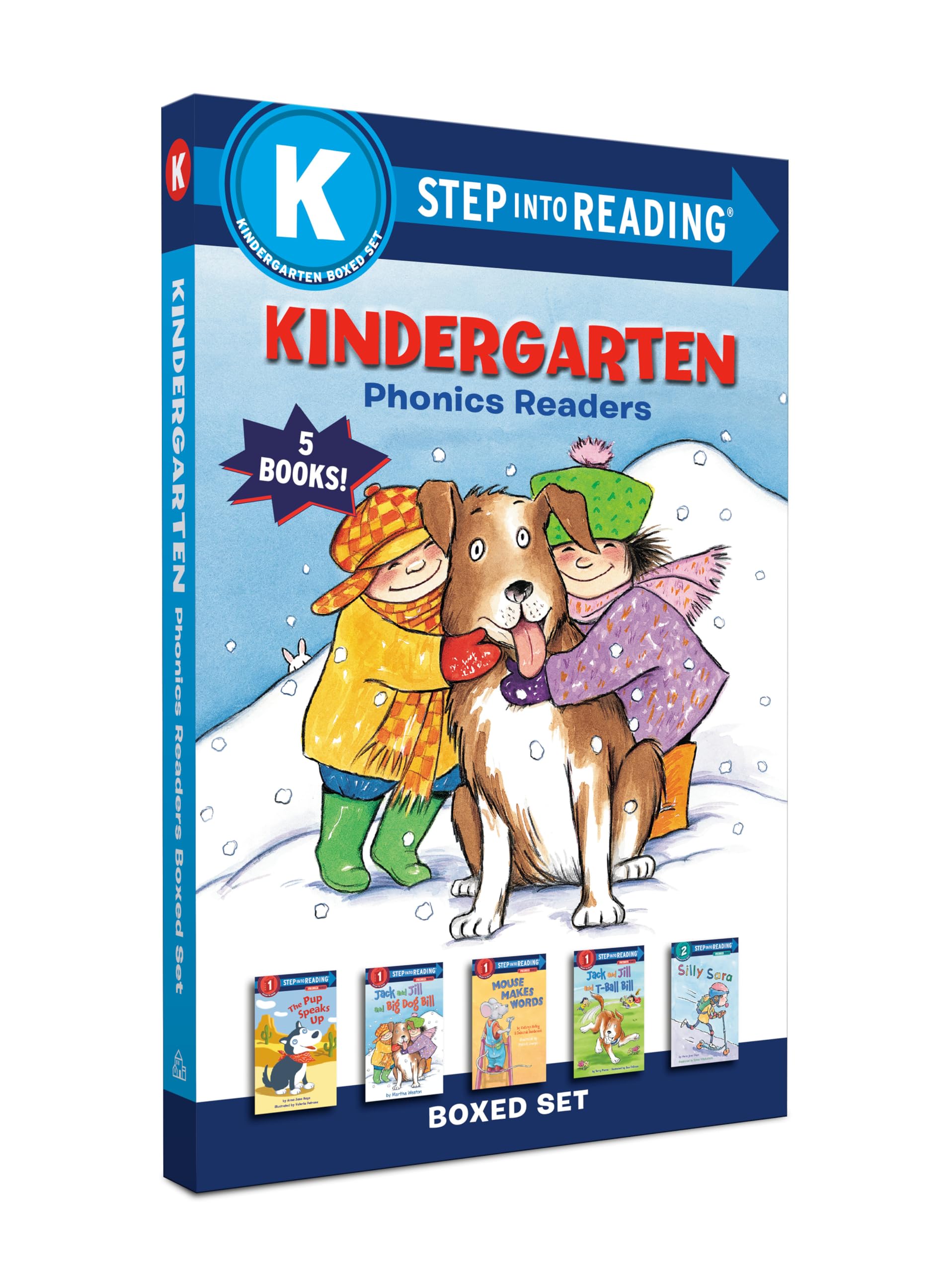 Kindergarten Phonics Readers Boxed Set: Jack and Jill and Big Dog Bill, The Pup Speaks Up, Jack and Jill and TBall Bill, Mouse ,Used