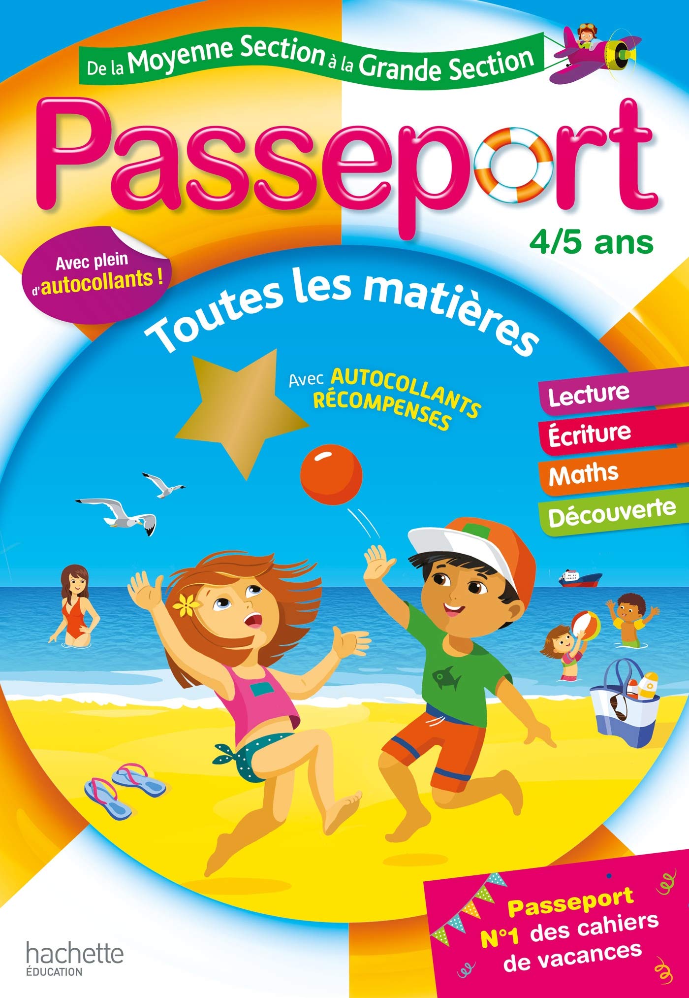Passeport  De la Moyenne  la Grande section  Cahier de vacances 2022,Used