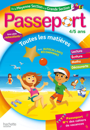Passeport  De la Moyenne  la Grande section  Cahier de vacances 2022,Used