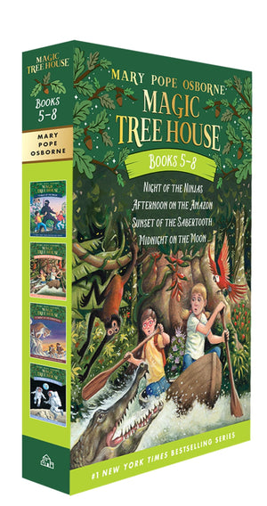 Magic Tree House Boxed Set, Books 58: Night Of The Ninjas, Afternoon On The Amazon, Sunset Of The Sabertooth, And Midnight On T