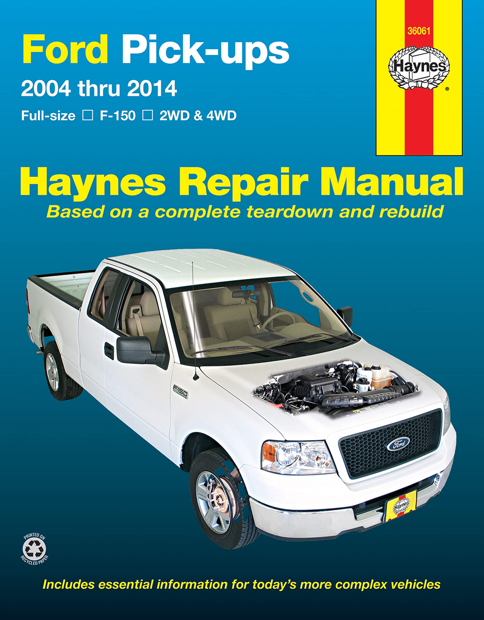 Ford petrol pickups F150 2WD & 4WD (0414) Haynes Repair Manual (Paperback),Used