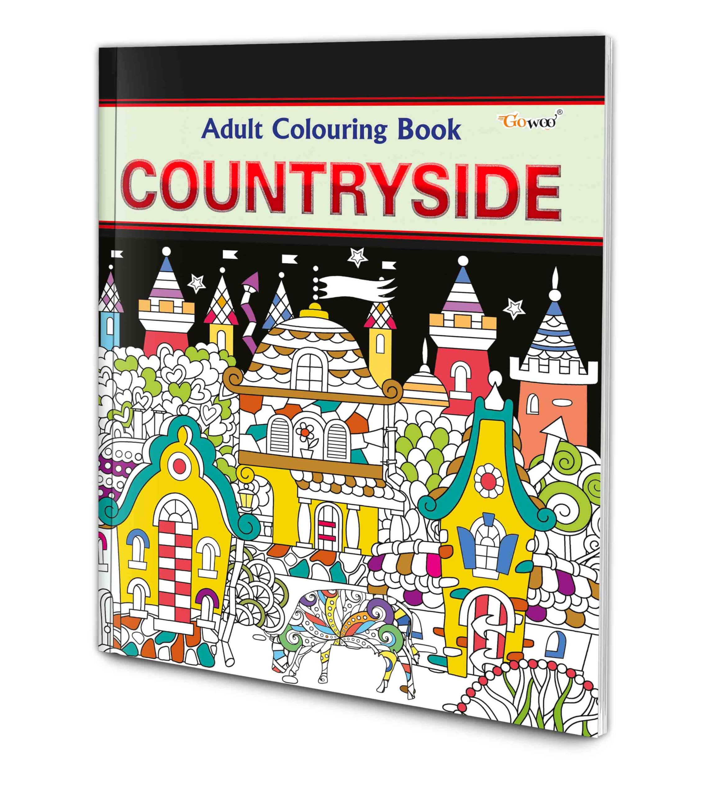 Countryside - Adult Colouring Book : Relaxing Art Coloring Book, Coloring Book For Adults, Coloring For Creativity, Mindful Coloring Book For Adults