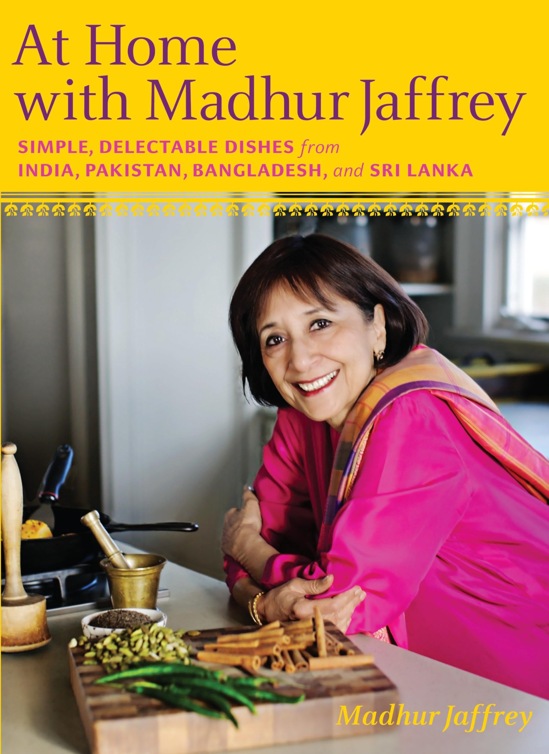 At Home with Madhur Jaffrey: Simple, Delectable Dishes from India, Pakistan, Bangladesh, and Sri Lanka: A Cookbook,Used