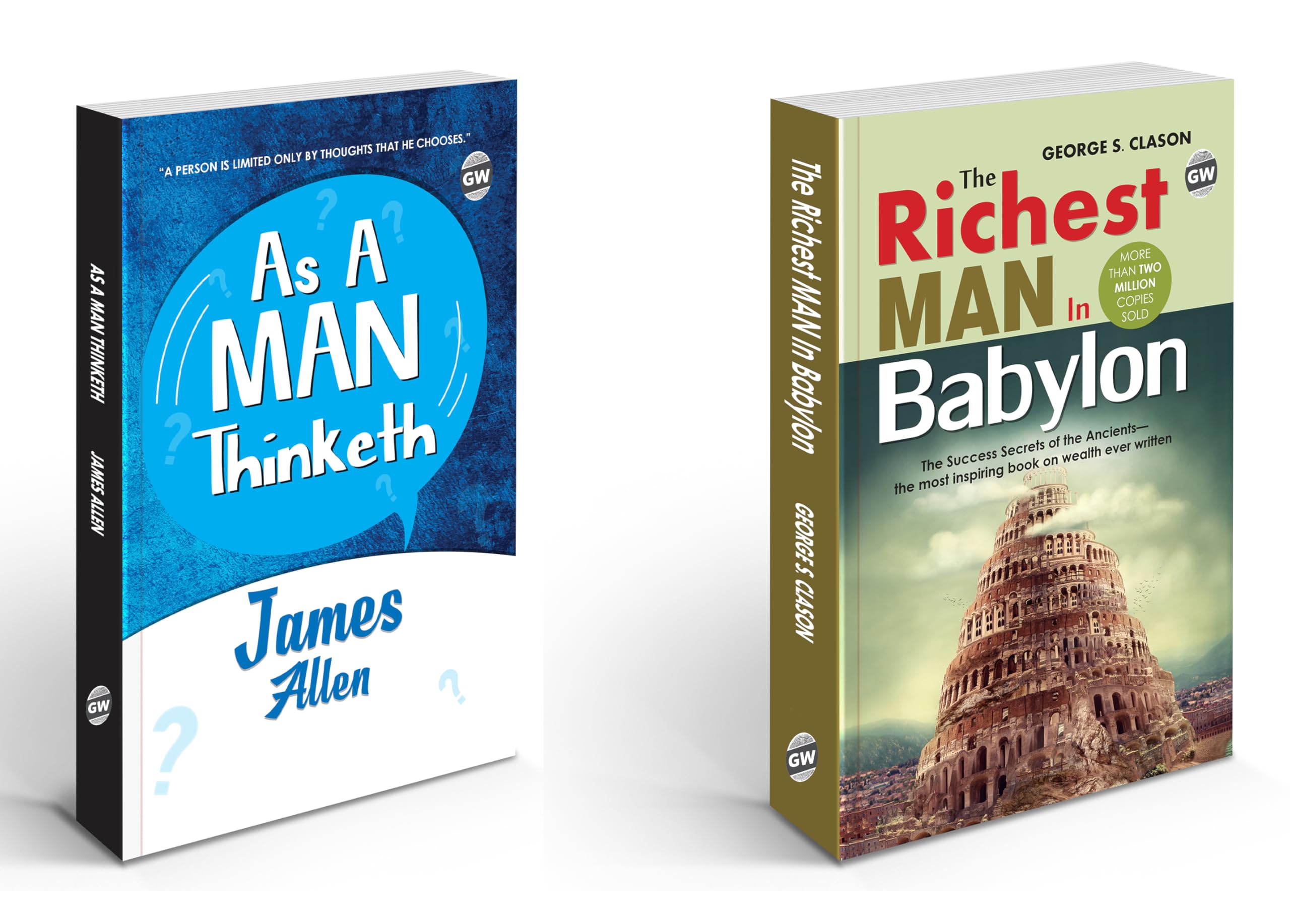 The Richest Man In Babylon And As A Man Thinketh (Paperback) : Classic English Novel, Wealth-Building Books, Classic Motivational Books | Combo Of 2 Novels