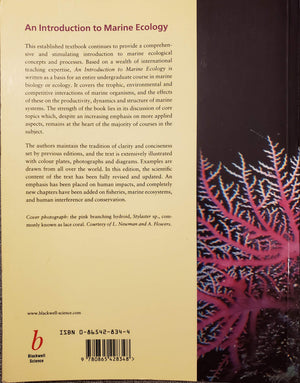 An Introduction to Marine Ecology Third Edition,Used