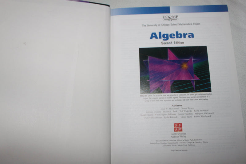 Algebra: Integrated Mathematics (University of Chicago School Mathematics Project),New