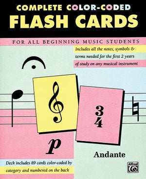 Complete Color Coded Flash Cards For All Beginning Music Students-used