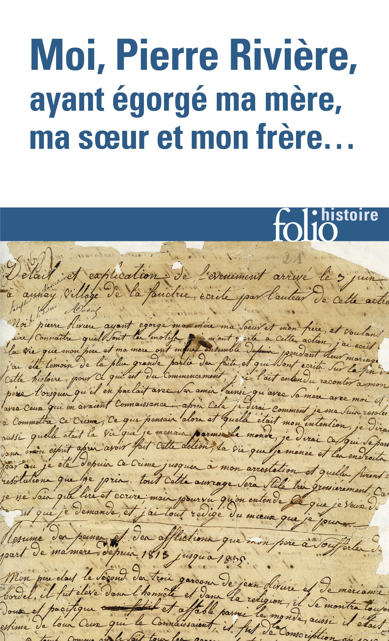 Moi Pierre Riviere (Folio Histoire) (French Edition),Used